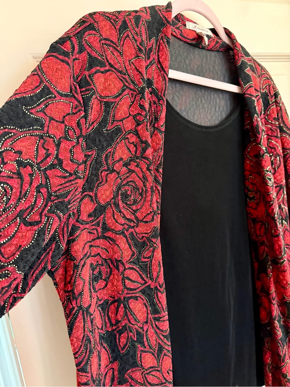 Red JM Collection jacket top - Picture 2 of 5